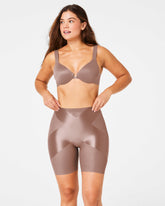 SPANXshapeâ„¢ Satin-Xâ„¢ Mid-Thigh Short | Cafe Au Lait